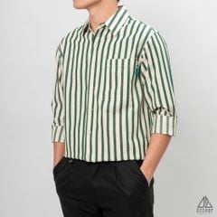 Áo sơ mi sọc đứng vải gân nổi [SM-2308]