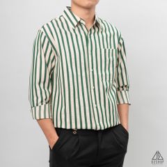 Áo sơ mi sọc đứng vải gân nổi [SM-2308]