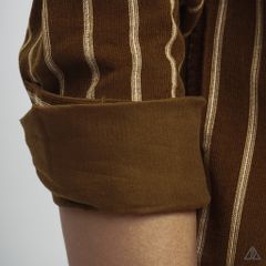 Áo sơ mi sọc đứng vải nhung