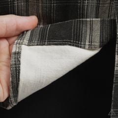 Áo sơ mi caro vải nhung