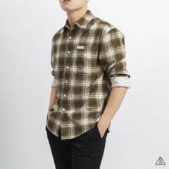 Áo sơ mi caro vải nhung