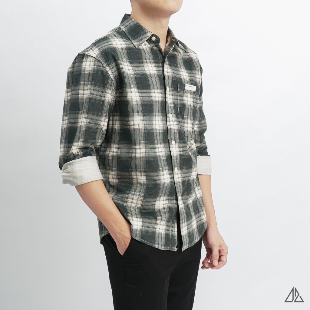 Áo sơ mi caro vải nhung