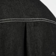 Áo sơ mi jean hai túi chỉ nổi