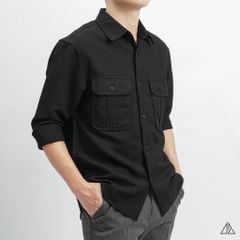 Áo sơ mi 2 túi vải dạ