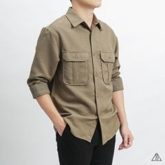 Áo sơ mi 2 túi vải dạ