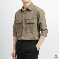 Áo sơ mi 2 túi vải dạ