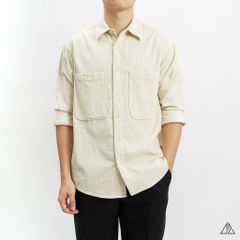 Áo sơ mi 2 túi vải nhung
