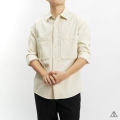 Áo sơ mi 2 túi vải nhung