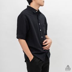 Áo sơ mi tay lững, vải dập nổi
