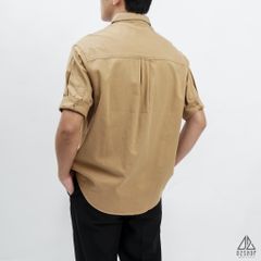 Áo sơ mi ngắn tay phối túi vải kaki [SM-2355]