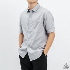 Áo sơ mi ngắn tay phối túi vải kaki [SM-2355]