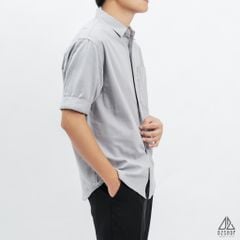 Áo sơ mi ngắn tay phối túi vải kaki [SM-2355]