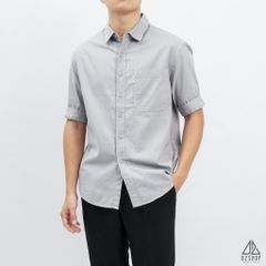 Áo sơ mi ngắn tay phối túi vải kaki [SM-2355]