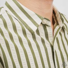 Áo sơ mi ngắn tay vải gân sọc phối túi [SM-2364]