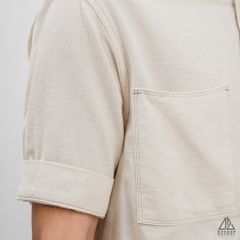 Áo sơ mi tay ngắn 2 túi vải linen