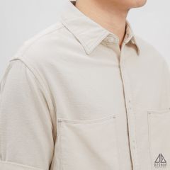 Áo sơ mi tay ngắn 2 túi vải linen