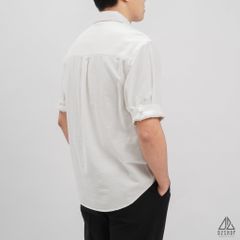 Áo sơ mi tay ngắn 2 túi vải linen