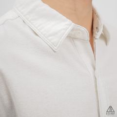 Áo sơ mi tay ngắn 2 túi vải linen