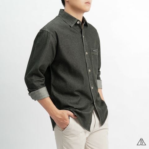 Áo sơ mi jean phối túi Kenlove Studio