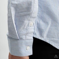 Áo sơ mi sọc phối túi vải pho