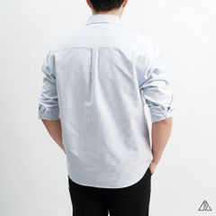 Áo sơ mi sọc phối túi vải pho