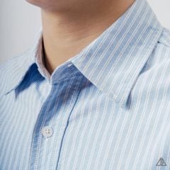 Áo sơ mi vải pho sọc đôi thêu PACIFSM