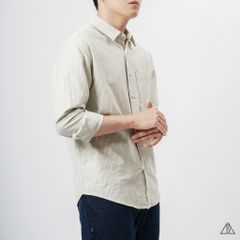 Áo sơ mi sọc nhỏ phối túi