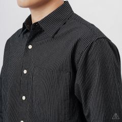 Áo sơ mi sọc nhỏ phối túi