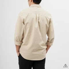 Áo sơ mi vải xéo phối túi đánh bọ