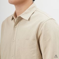 Áo sơ mi vải xéo phối túi đánh bọ