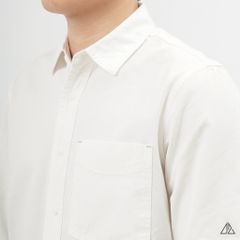 Áo sơ mi vải xéo phối túi đánh bọ