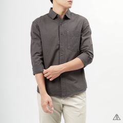 Áo sơ mi vải xéo phối túi đánh bọ