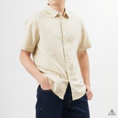Áo sơ mi tay ngắn vải linen