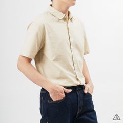 Áo sơ mi tay ngắn vải linen