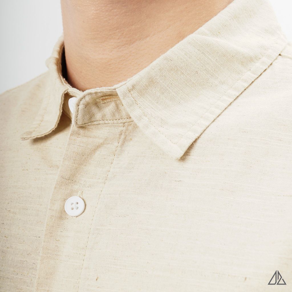 Áo sơ mi tay ngắn vải linen