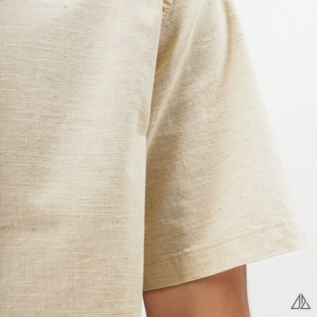 Áo sơ mi tay ngắn vải linen