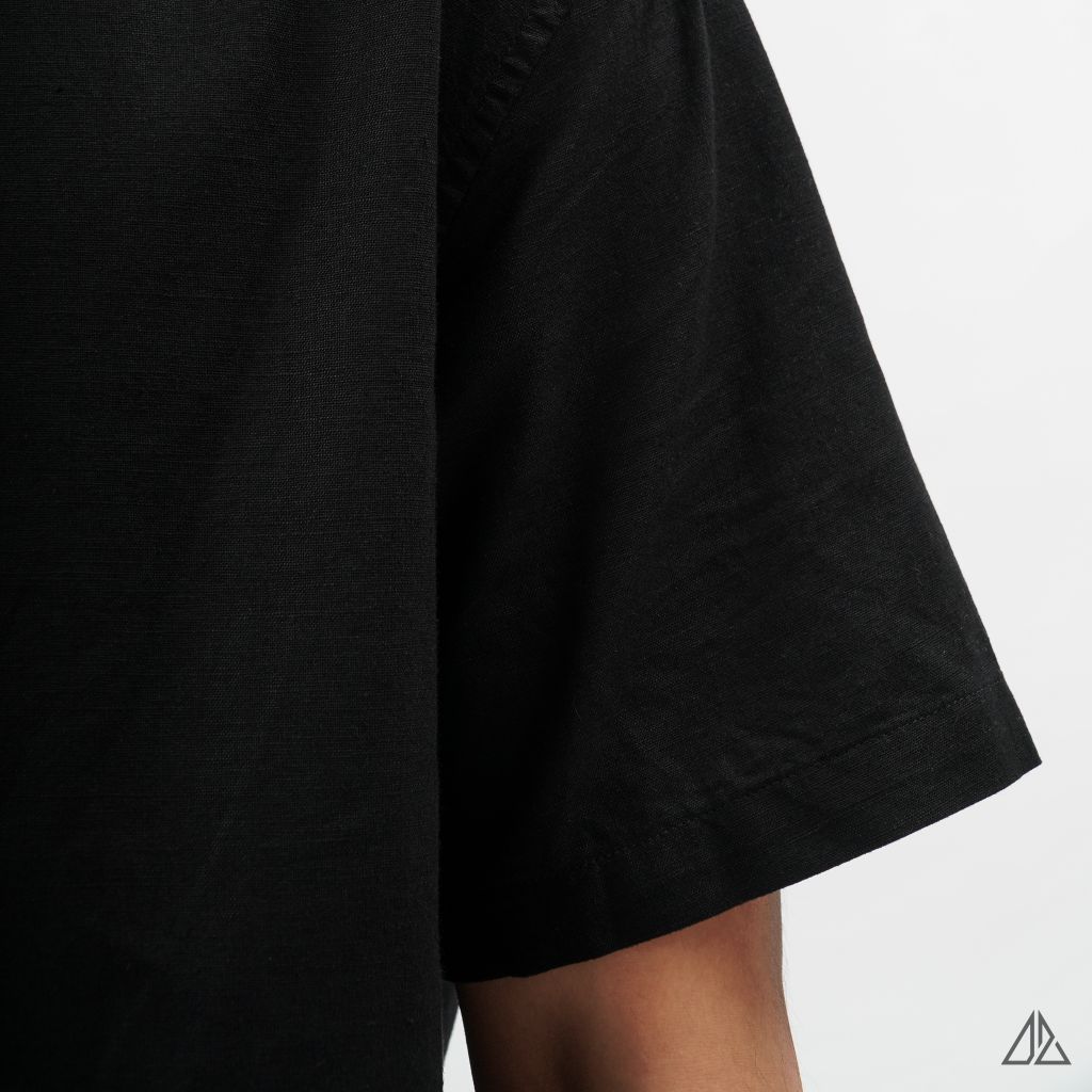 Áo sơ mi tay ngắn vải linen