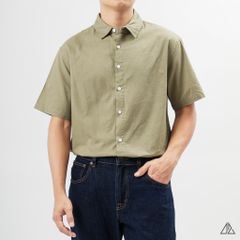 Áo sơ mi tay ngắn vải linen