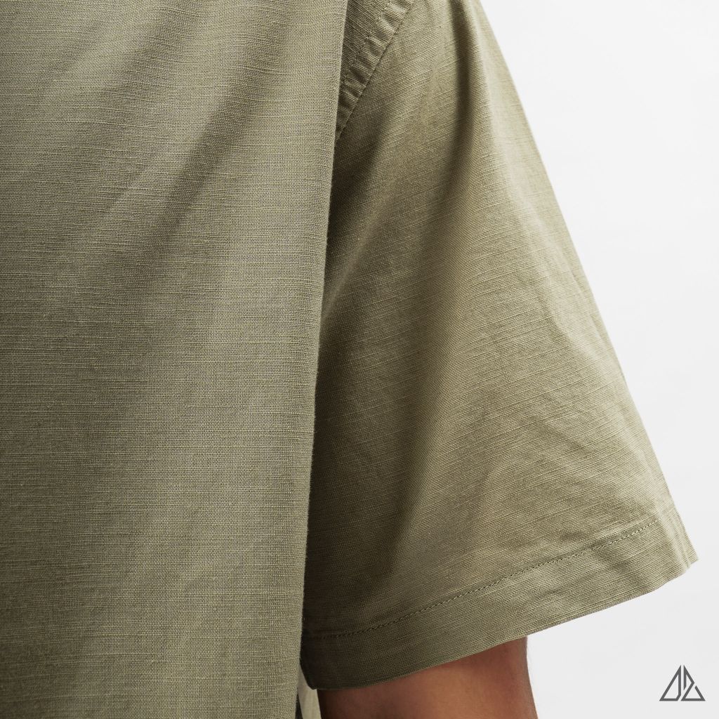 Áo sơ mi tay ngắn vải linen