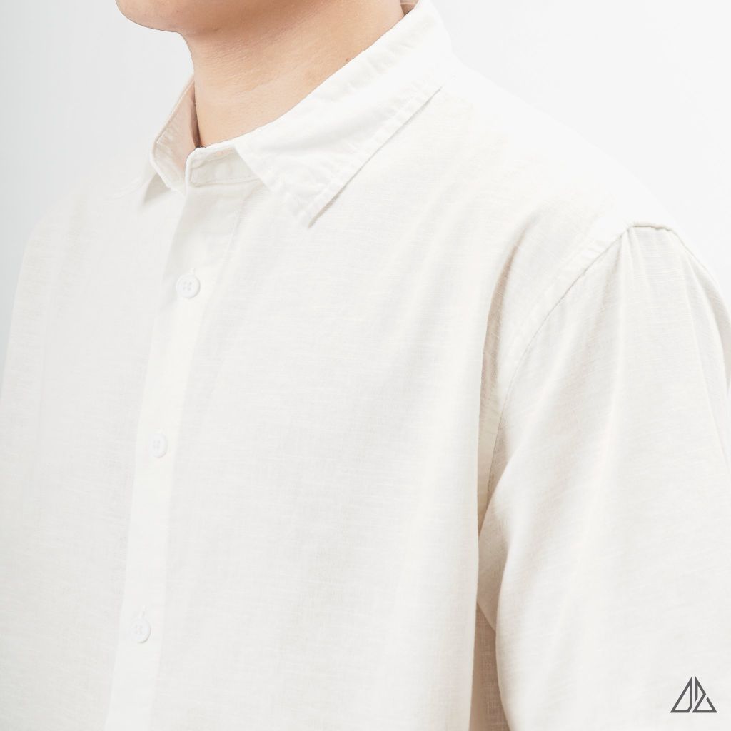 Áo sơ mi tay ngắn vải linen