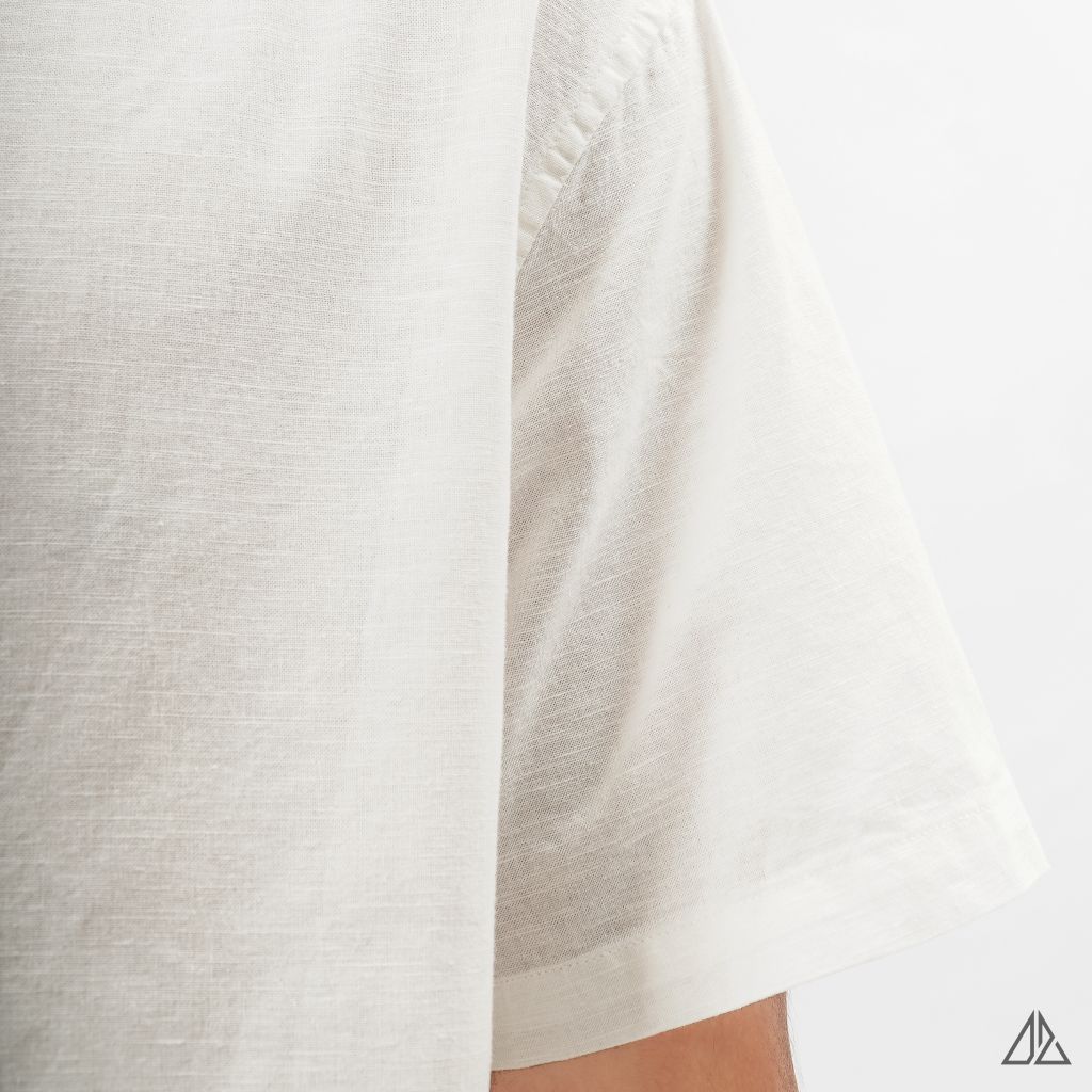 Áo sơ mi tay ngắn vải linen