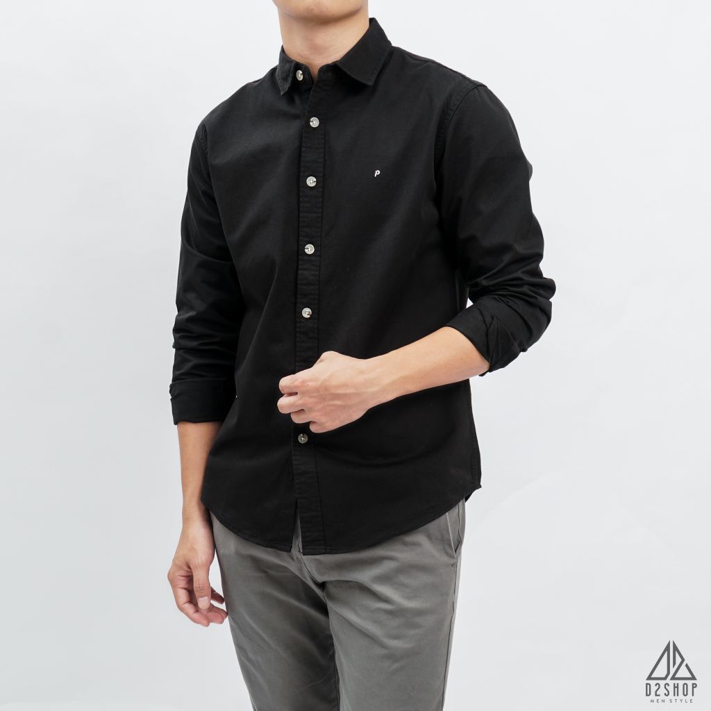 Áo sơ mi thêu chữ P nhỏ [SM-8876]