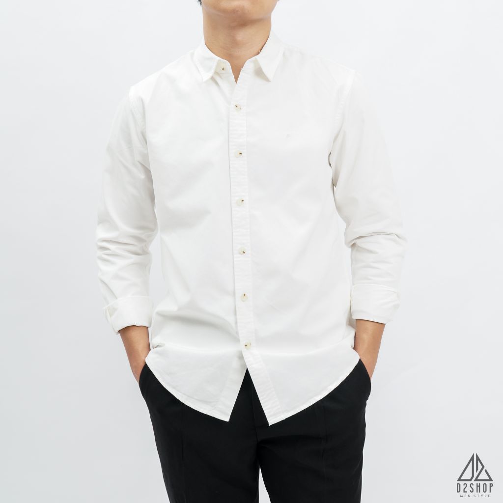 Áo sơ mi thêu chữ P nhỏ [SM-8876]