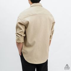 Áo sơ mi gân nổi phối túi [SM-8890]