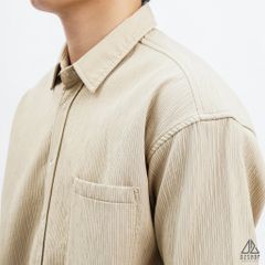 Áo sơ mi gân nổi phối túi [SM-8890]