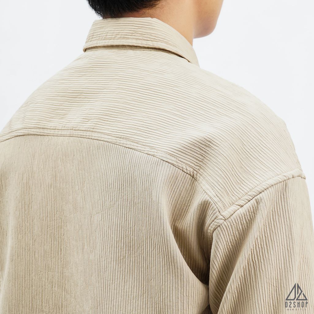 Áo sơ mi gân nổi phối túi [SM-8890]