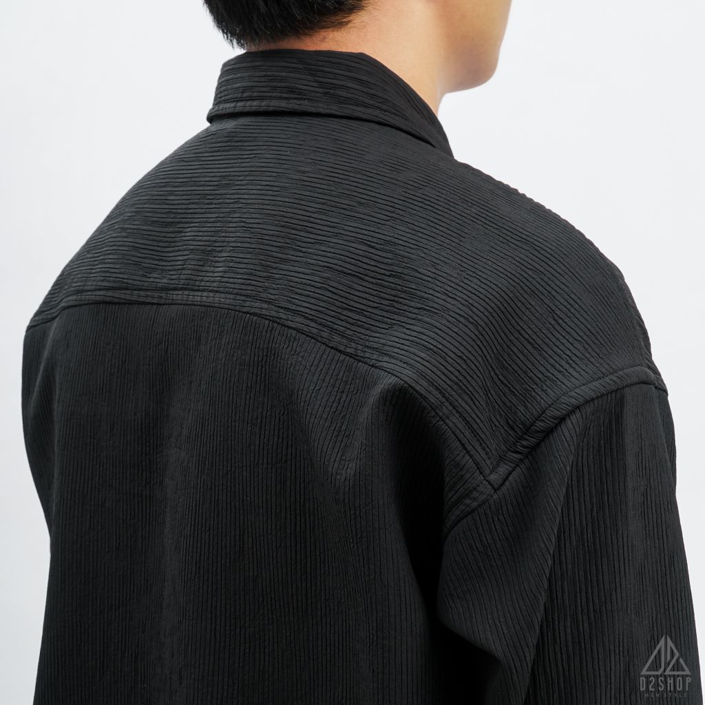 Áo sơ mi gân nổi phối túi [SM-8890]