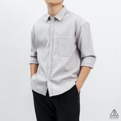 Áo sơ mi gân nổi phối túi [SM-8890]