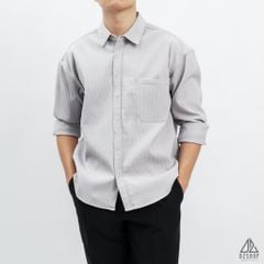 Áo sơ mi gân nổi phối túi [SM-8890]
