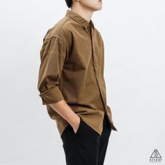 Áo sơ mi chỉ nổi thêu chữ P